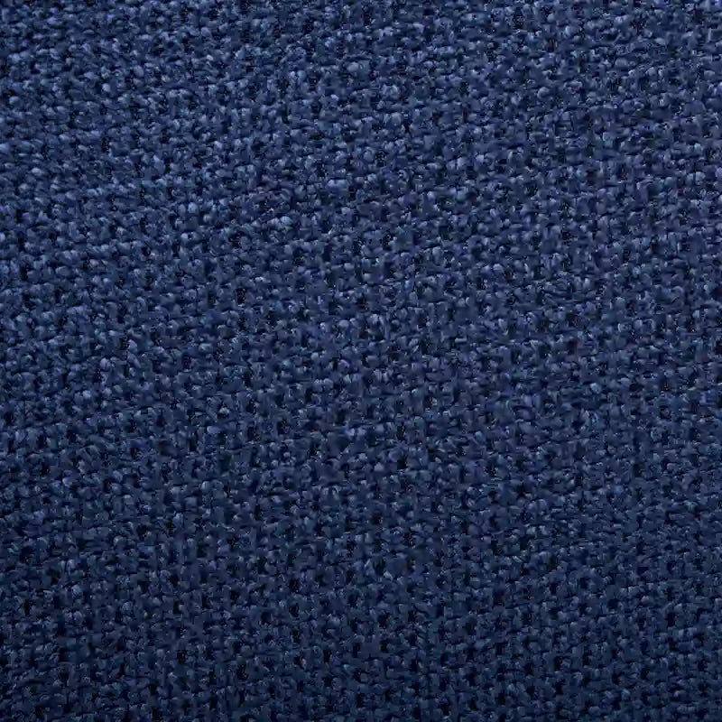 Chaises de salle à manger mi-dossier beiges / grises / bleues avec clous décoratifs, pieds en bois courbé – Lot de 2