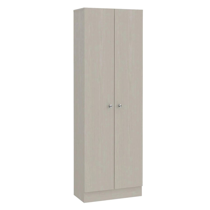 Armoire de cellier gris clair, 1 porte, 59,9 cm L x 179,8 cm H x 30 cm P