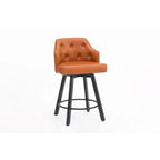 Tabourets de bar sans dossier, style ferme, lot de 2 (marron / blanc / noir)