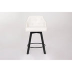 Tabourets de bar sans dossier, style ferme, lot de 2 (marron / blanc / noir)