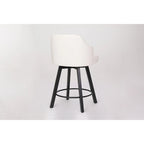 Tabourets de bar sans dossier, style ferme, lot de 2 (marron / blanc / noir)