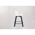 Tabourets de bar sans dossier, style ferme, lot de 2 (marron / blanc / noir)
