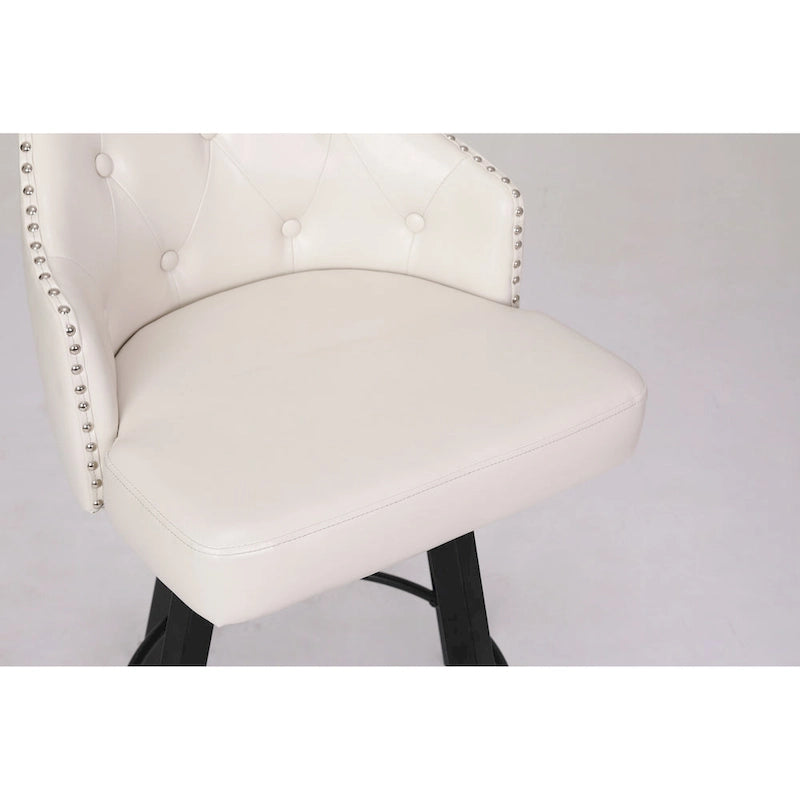 Tabourets de bar sans dossier, style ferme, lot de 2 (marron / blanc / noir)