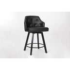 Tabourets de bar sans dossier, style ferme, lot de 2 (marron / blanc / noir)