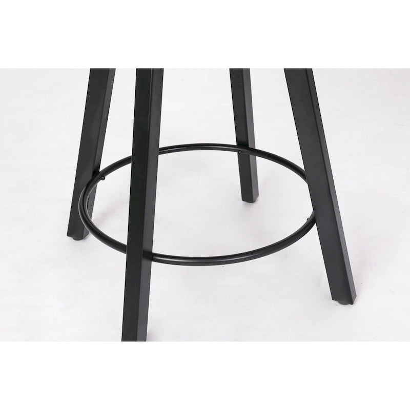 Tabourets de bar sans dossier, style ferme, lot de 2 (marron / blanc / noir)
