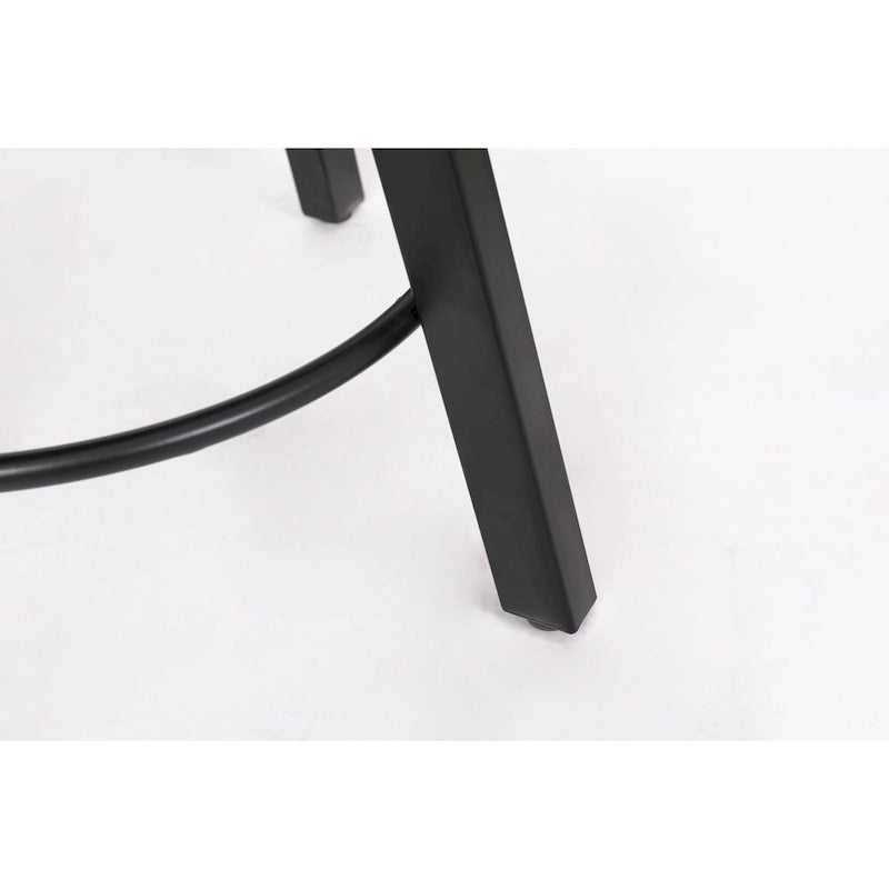 Tabourets de bar sans dossier, style ferme, lot de 2 (marron / blanc / noir)