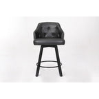 Tabourets de bar sans dossier, style ferme, lot de 2 (marron / blanc / noir)