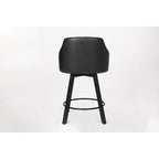 Tabourets de bar sans dossier, style ferme, lot de 2 (marron / blanc / noir)