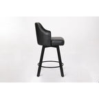 Tabourets de bar sans dossier, style ferme, lot de 2 (marron / blanc / noir)