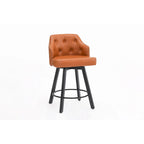 Tabourets de bar sans dossier, style ferme, lot de 2 (marron / blanc / noir)