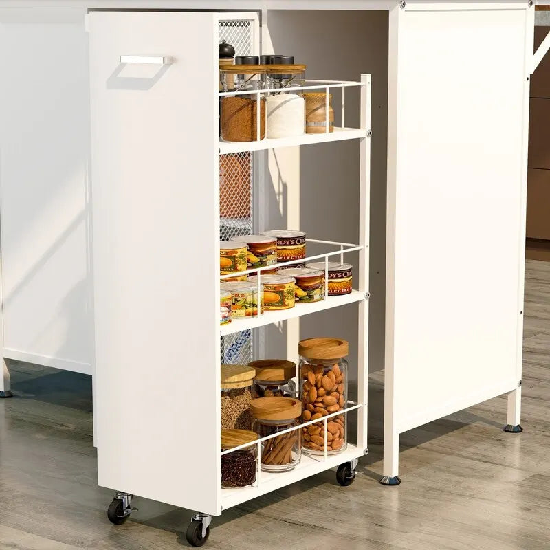 Dessertes îlot de cuisine portables noires avec plateau en métal, pour 1 à 2 personnes