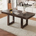Table à manger extensible marron, style campagnard, 4 à 8 places