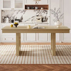 Table à manger extensible marron, style campagnard, 4 à 8 places