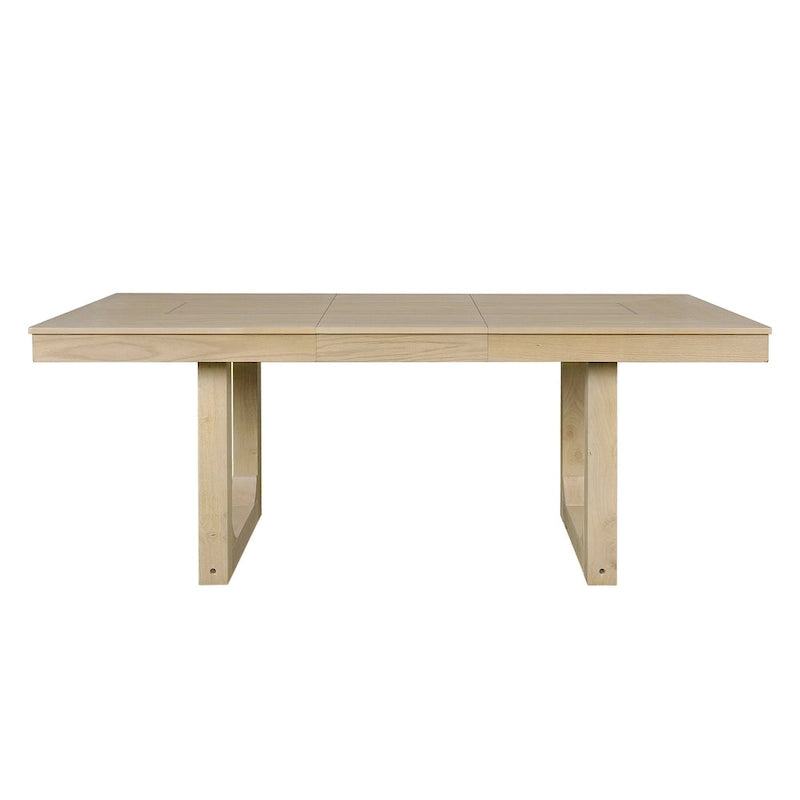 Table à manger extensible marron, style campagnard, 4 à 8 places