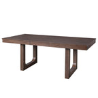 Table à manger extensible marron, style campagnard, 4 à 8 places