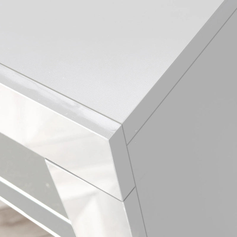 Buffet 3 portes blanc avec lumières LED, pour 1 à 2 personnes