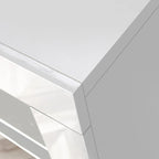 Buffet 3 portes blanc avec lumières LED, pour 1 à 2 personnes