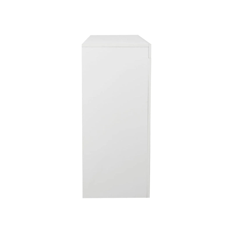 Buffet 3 portes blanc avec lumières LED, pour 1 à 2 personnes