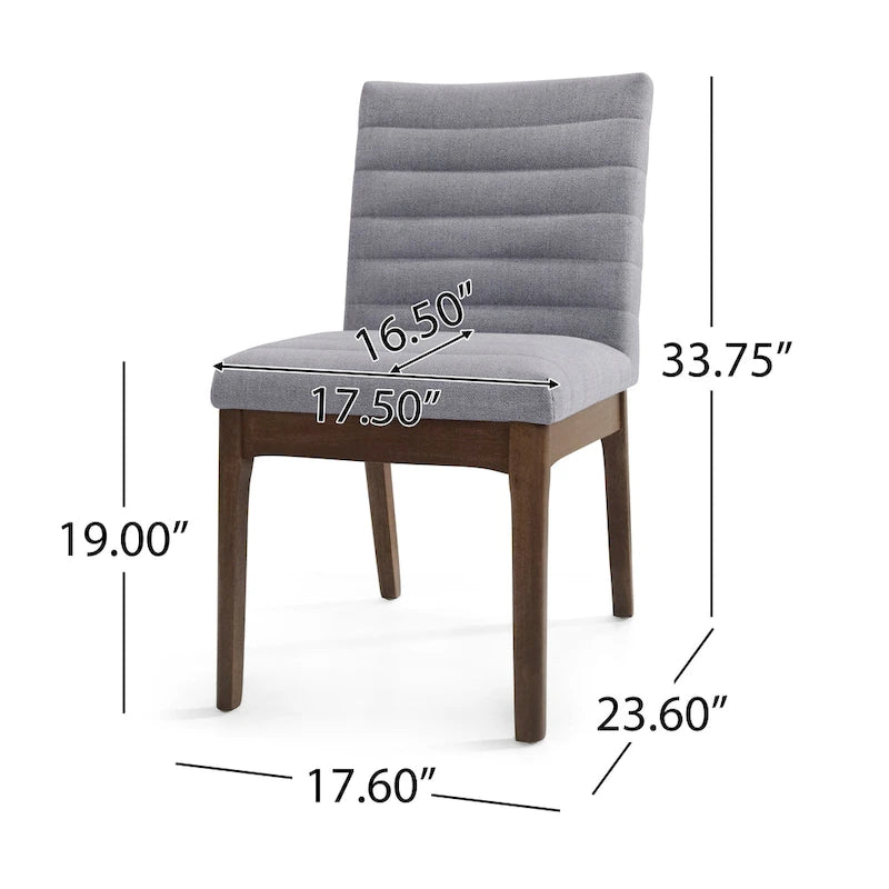 Chaises de salle à manger Mid-Century avec coutures horizontales, lot de 2 – Beige clair / Marron cognac / Gris foncé, structure en noyer, tissu et similicuir