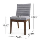 Chaises de salle à manger Mid-Century avec coutures horizontales, lot de 2 – Beige clair / Marron cognac / Gris foncé, structure en noyer, tissu et similicuir