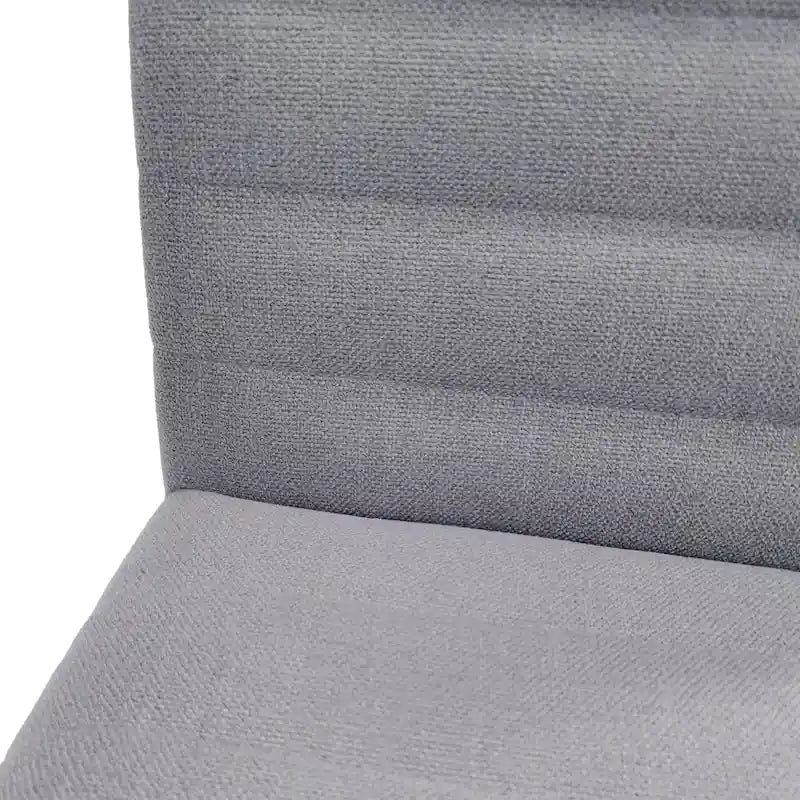 Chaises de salle à manger Mid-Century avec coutures horizontales, lot de 2 – Beige clair / Marron cognac / Gris foncé, structure en noyer, tissu et similicuir