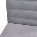 Chaises de salle à manger Mid-Century avec coutures horizontales, lot de 2 – Beige clair / Marron cognac / Gris foncé, structure en noyer, tissu et similicuir