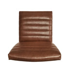 Chaises de salle à manger Mid-Century avec coutures horizontales, lot de 2 – Beige clair / Marron cognac / Gris foncé, structure en noyer, tissu et similicuir