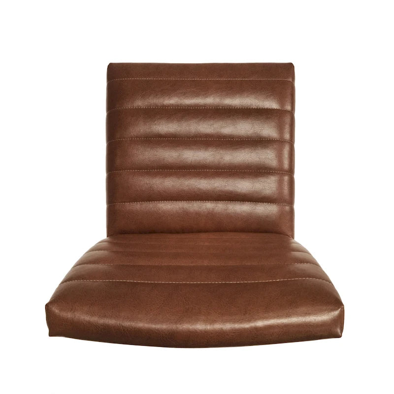 Chaises de salle à manger Mid-Century avec coutures horizontales, lot de 2 – Beige clair / Marron cognac / Gris foncé, structure en noyer, tissu et similicuir