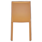 Chaise de salle à manger en cuir recyclé, Châtaigne / Nuance nuit / Vanille / Anthracite / Cordoue – Lot de 2