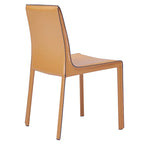 Chaise de salle à manger en cuir recyclé, Châtaigne / Nuance nuit / Vanille / Anthracite / Cordoue – Lot de 2