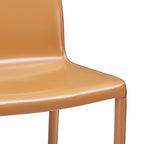 Chaise de salle à manger en cuir recyclé, Châtaigne / Nuance nuit / Vanille / Anthracite / Cordoue – Lot de 2