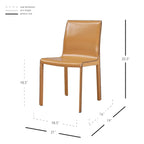 Chaise de salle à manger en cuir recyclé, Châtaigne / Nuance nuit / Vanille / Anthracite / Cordoue – Lot de 2