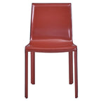 Chaise de salle à manger en cuir recyclé, Châtaigne / Nuance nuit / Vanille / Anthracite / Cordoue – Lot de 2