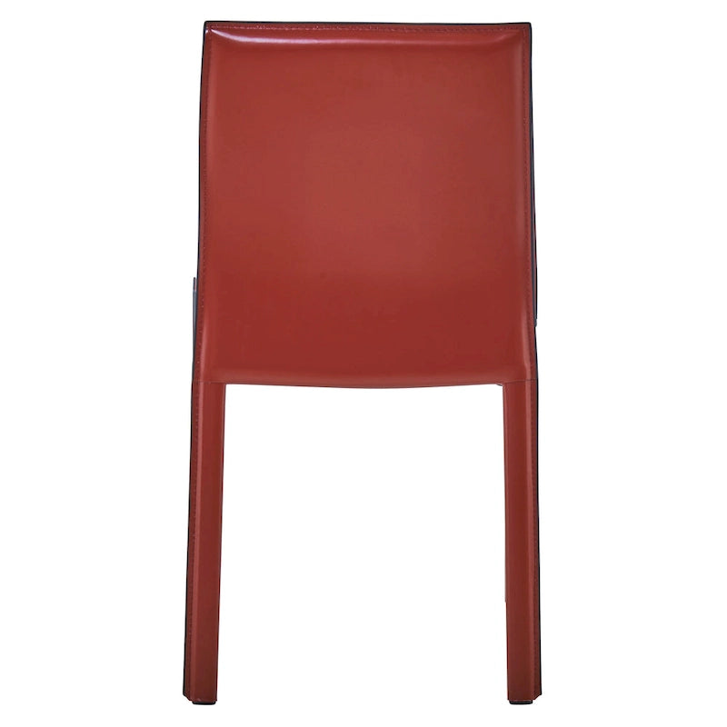 Chaise de salle à manger en cuir recyclé, Châtaigne / Nuance nuit / Vanille / Anthracite / Cordoue – Lot de 2