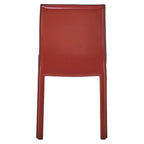 Chaise de salle à manger en cuir recyclé, Châtaigne / Nuance nuit / Vanille / Anthracite / Cordoue – Lot de 2