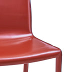 Chaise de salle à manger en cuir recyclé, Châtaigne / Nuance nuit / Vanille / Anthracite / Cordoue – Lot de 2