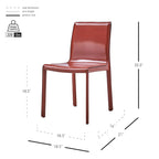 Chaise de salle à manger en cuir recyclé, Châtaigne / Nuance nuit / Vanille / Anthracite / Cordoue – Lot de 2