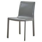 Chaise de salle à manger en cuir recyclé, Châtaigne / Nuance nuit / Vanille / Anthracite / Cordoue – Lot de 2