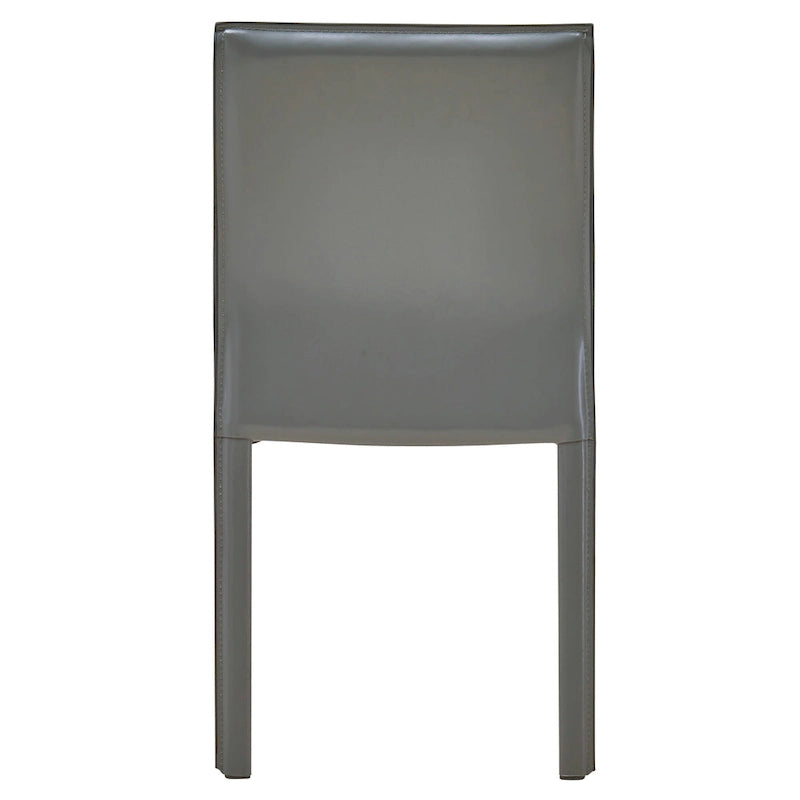 Chaise de salle à manger en cuir recyclé, Châtaigne / Nuance nuit / Vanille / Anthracite / Cordoue – Lot de 2