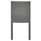 Chaise de salle à manger en cuir recyclé, Châtaigne / Nuance nuit / Vanille / Anthracite / Cordoue – Lot de 2