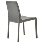 Chaise de salle à manger en cuir recyclé, Châtaigne / Nuance nuit / Vanille / Anthracite / Cordoue – Lot de 2