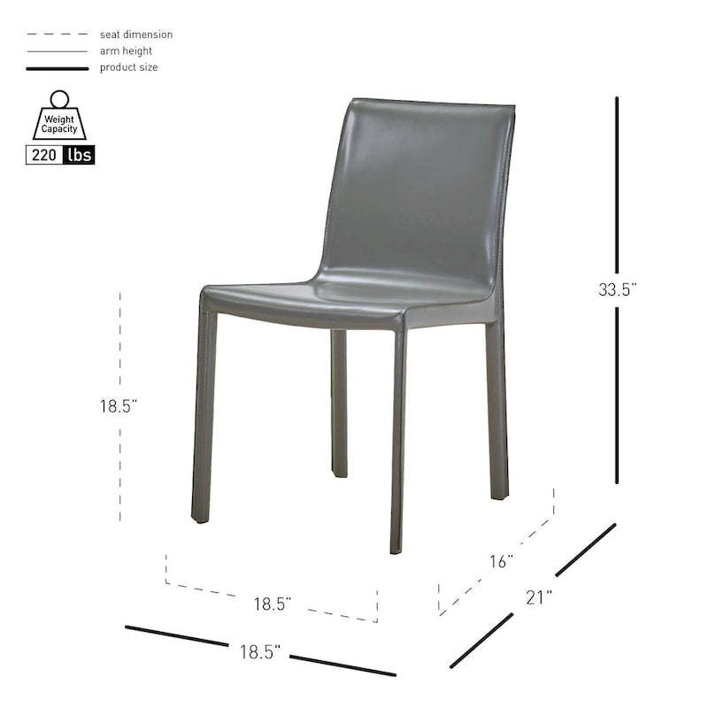 Chaise de salle à manger en cuir recyclé, Châtaigne / Nuance nuit / Vanille / Anthracite / Cordoue – Lot de 2