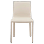 Chaise de salle à manger en cuir recyclé, Châtaigne / Nuance nuit / Vanille / Anthracite / Cordoue – Lot de 2