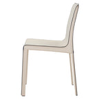 Chaise de salle à manger en cuir recyclé, Châtaigne / Nuance nuit / Vanille / Anthracite / Cordoue – Lot de 2