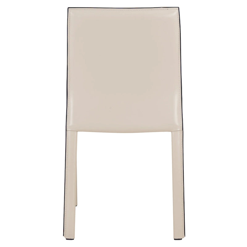 Chaise de salle à manger en cuir recyclé, Châtaigne / Nuance nuit / Vanille / Anthracite / Cordoue – Lot de 2