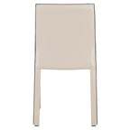 Chaise de salle à manger en cuir recyclé, Châtaigne / Nuance nuit / Vanille / Anthracite / Cordoue – Lot de 2
