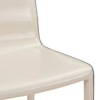 Chaise de salle à manger en cuir recyclé, Châtaigne / Nuance nuit / Vanille / Anthracite / Cordoue – Lot de 2