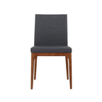 Chaise de salle à manger en cuir recyclé, Châtaigne / Nuance nuit / Vanille / Anthracite / Cordoue – Lot de 2