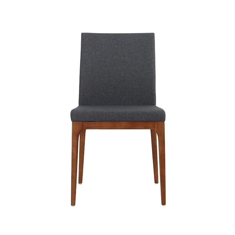 Chaise de salle à manger en cuir recyclé, Châtaigne / Nuance nuit / Vanille / Anthracite / Cordoue – Lot de 2