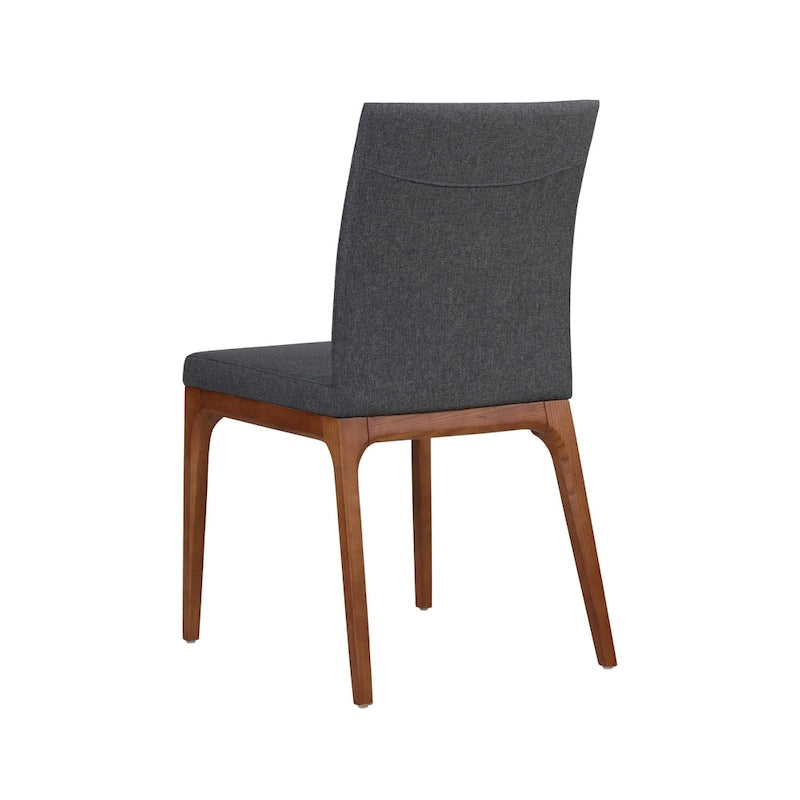 Chaise de salle à manger en cuir recyclé, Châtaigne / Nuance nuit / Vanille / Anthracite / Cordoue – Lot de 2